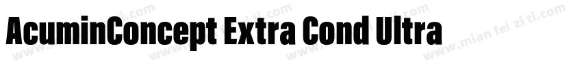 AcuminConcept Extra Cond Ultra Blac字体转换